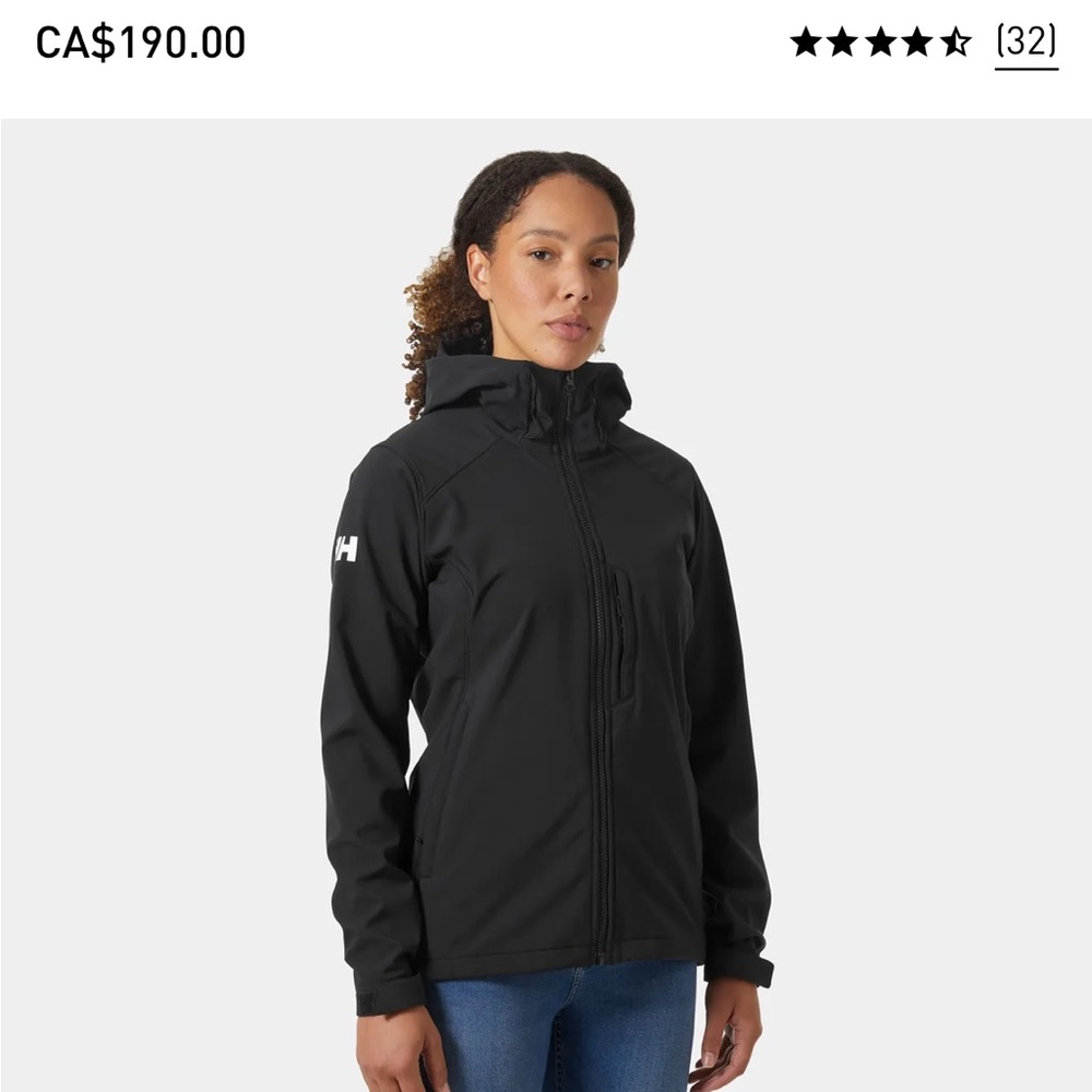 Women's Helly Hansen Black Hooded Softshell Jacket
